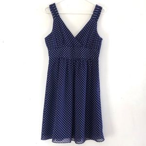 Gap Blue Dress with White Polka Dots - Size 8
